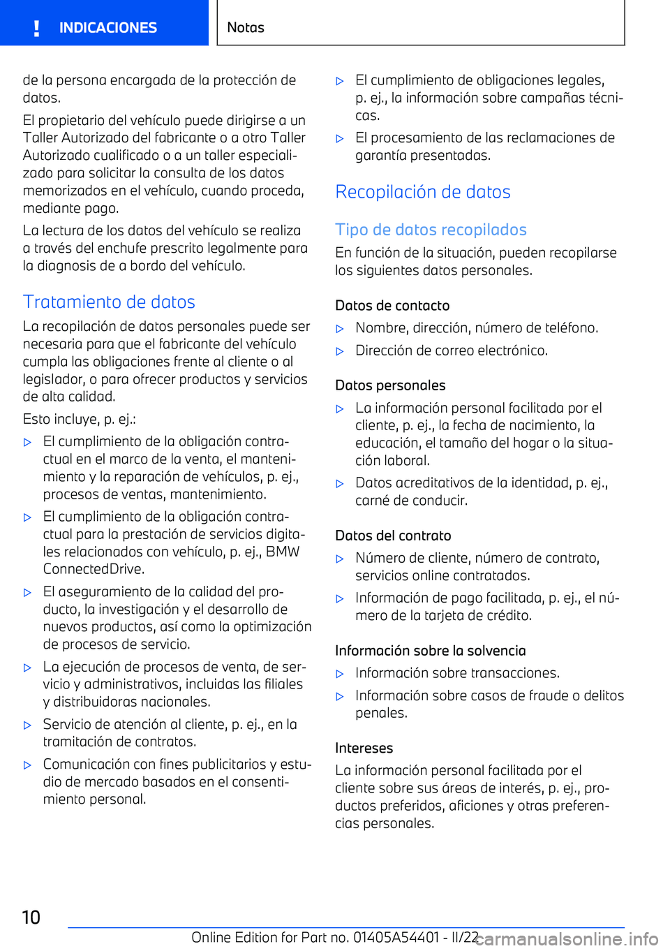 BMW X5 M 2022 Manuales de Empleo (in Spanish) de la persona encargada de la protecci BMW X5 M 2022 Manuales de Empleo (in Spanish) de la persona encargada de la protecci