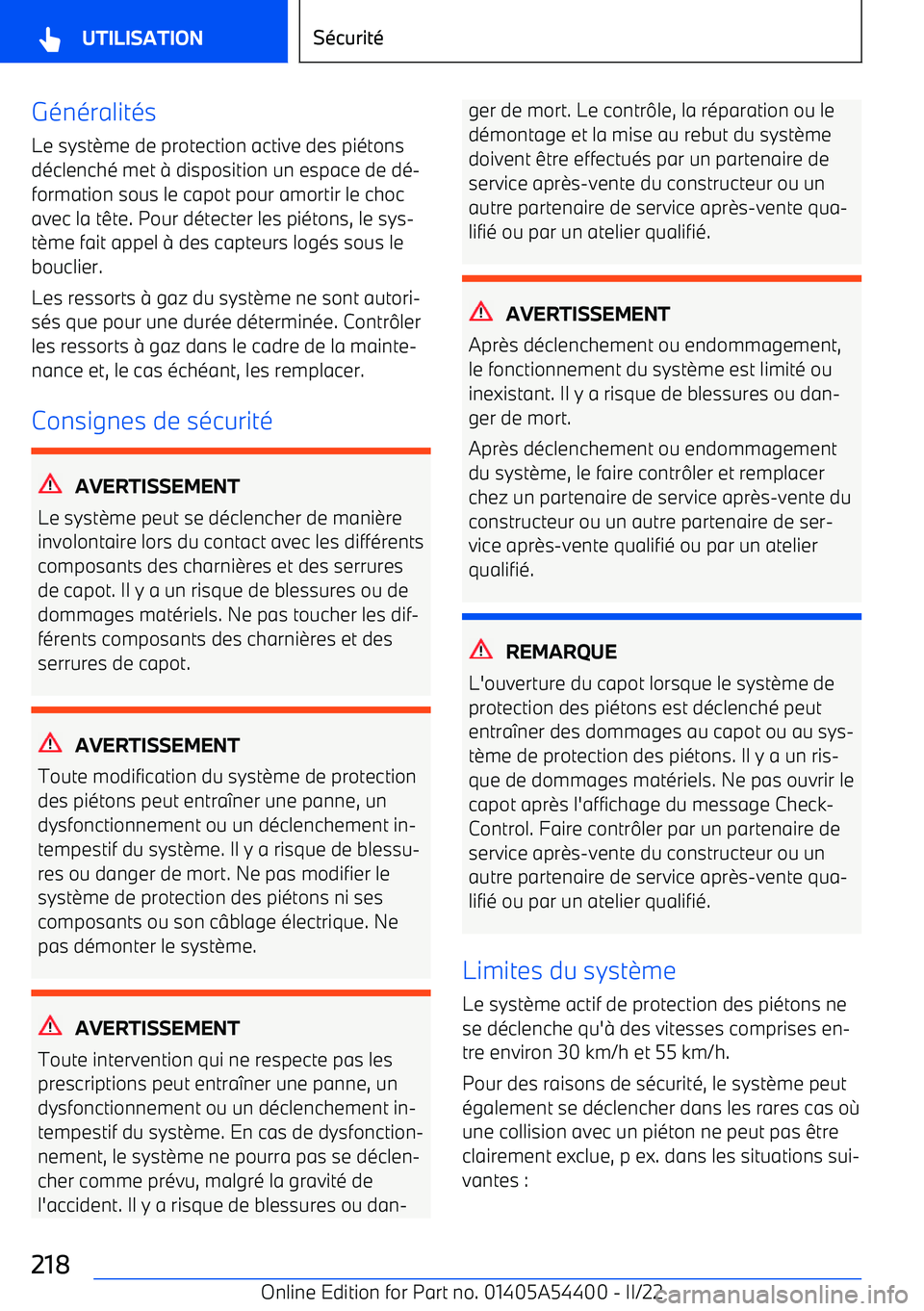 BMW X5 M 2022  Notices Demploi (in French) Généralités
Le syst