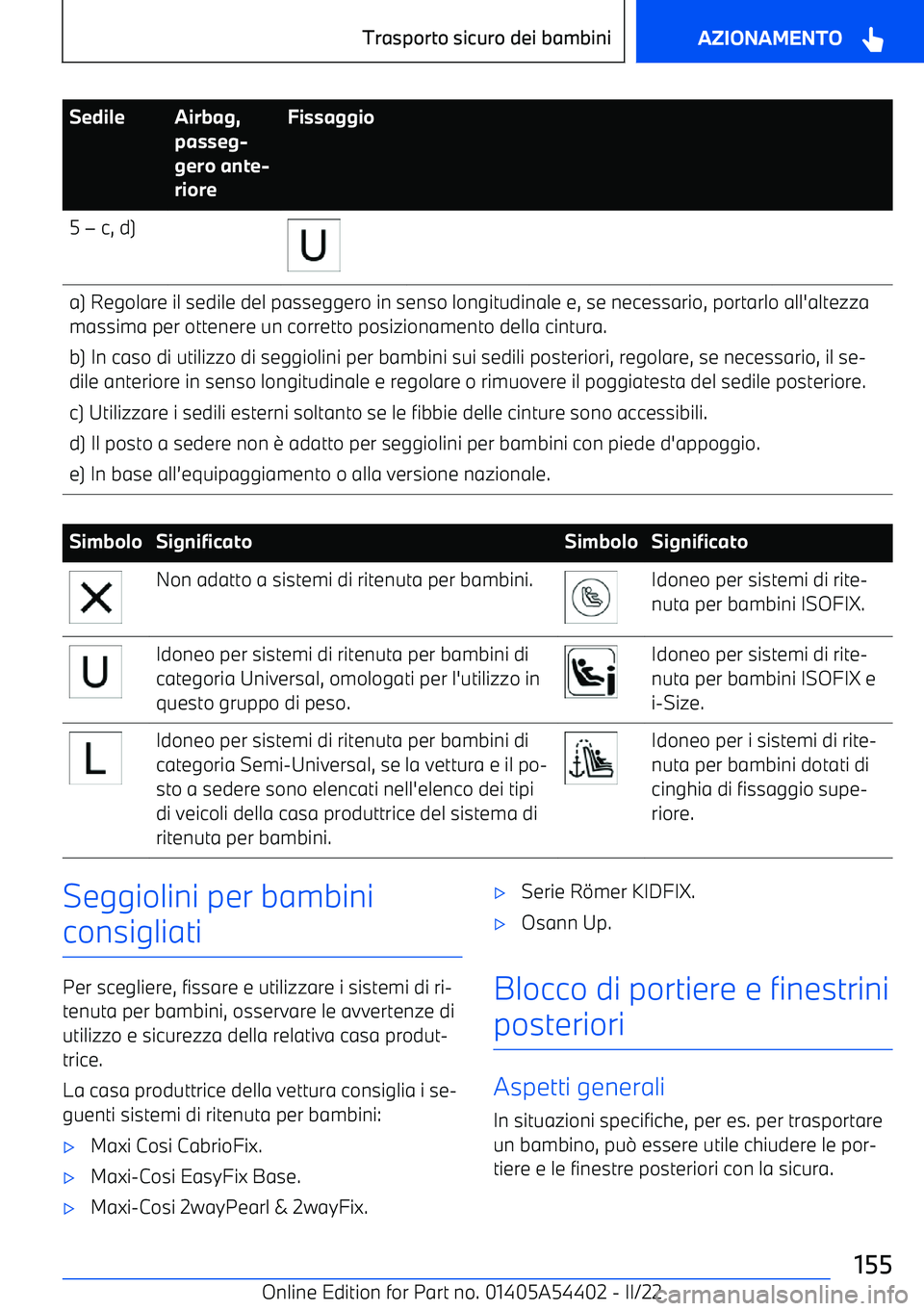 BMW X5 M 2022 Libretti Di Uso E manutenzione (in Italian) SedileAirbag,
passeg BMW X5 M 2022 Libretti Di Uso E manutenzione (in Italian) SedileAirbag,
passeg