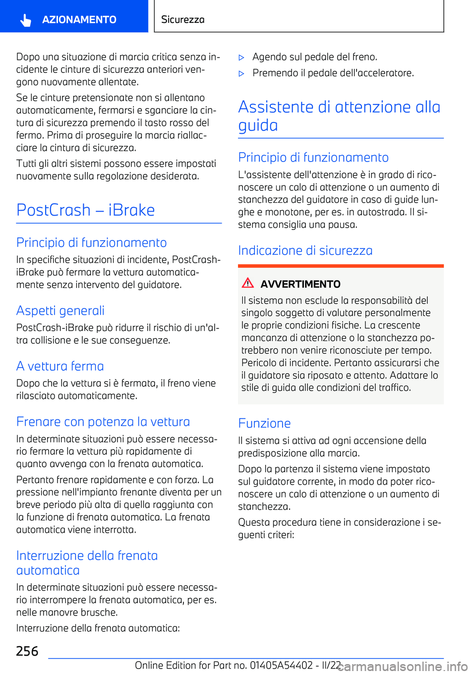 BMW X5 M 2022 Libretti Di Uso E manutenzione (in Italian) Dopo una situazione di marcia critica senza in BMW X5 M 2022 Libretti Di Uso E manutenzione (in Italian) Dopo una situazione di marcia critica senza in