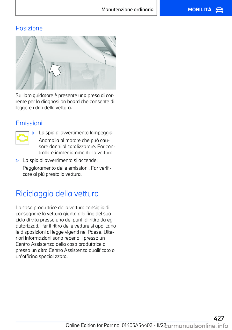 BMW X5 M 2022 Libretti Di Uso E manutenzione (in Italian) Posizione
Sul lato guidatore BMW X5 M 2022 Libretti Di Uso E manutenzione (in Italian) Posizione
Sul lato guidatore