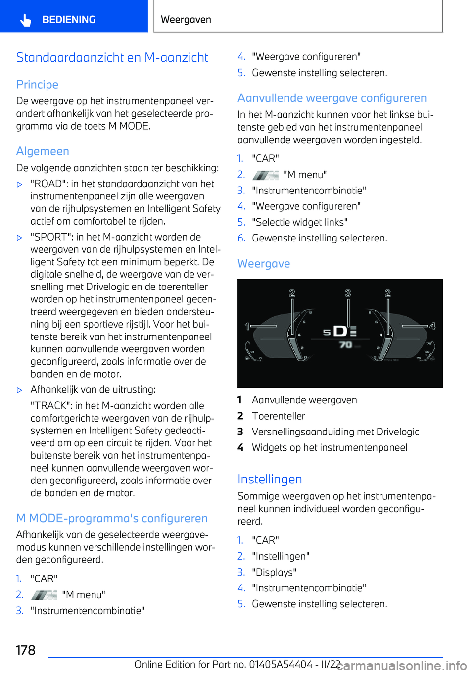 BMW X5 M 2022  Instructieboekjes (in Dutch) Standaardaanzicht en M