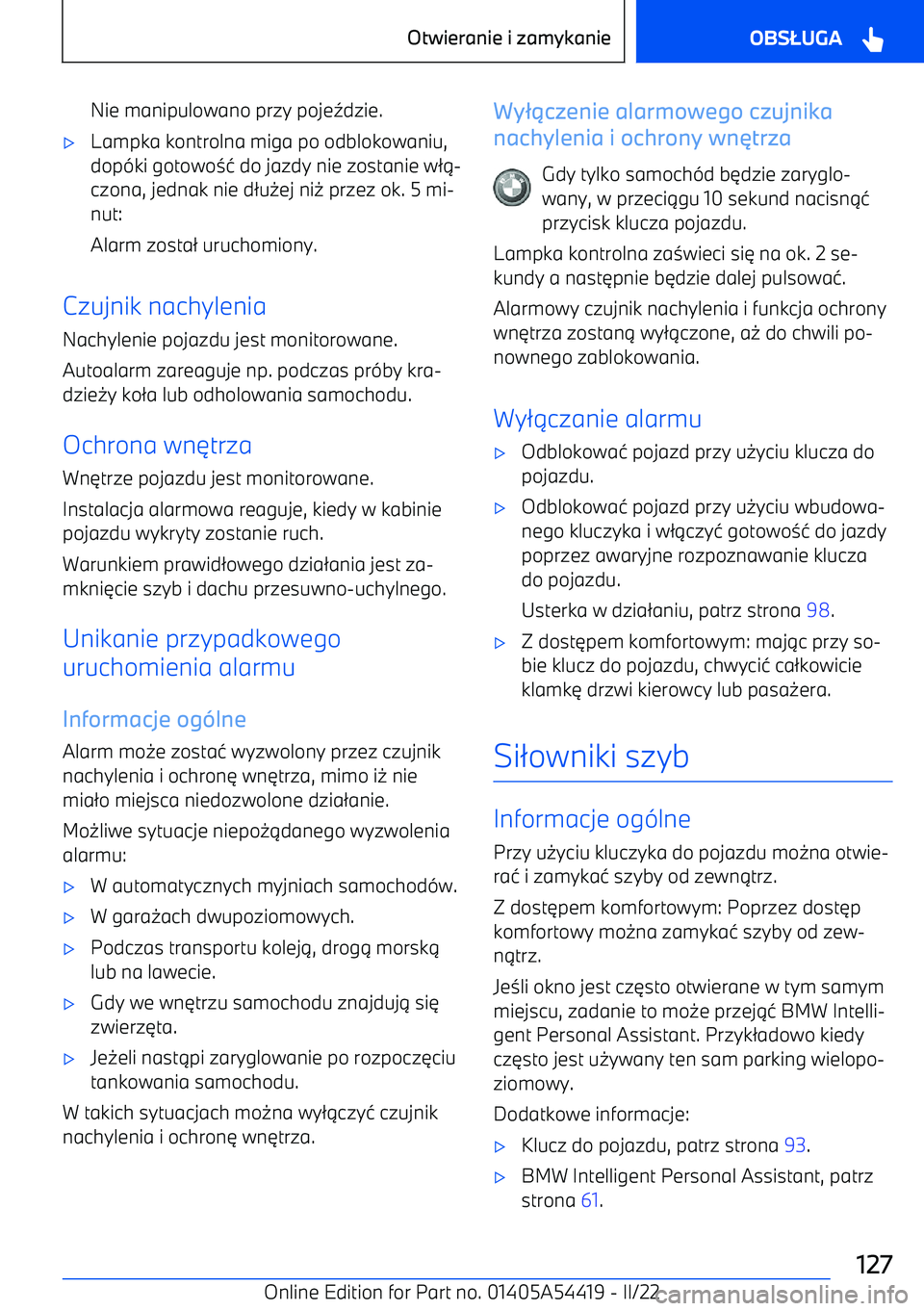 BMW X5 M 2022  Instrukcja obsługi (in Polish) Nie manipulowano przy poje5dzie.