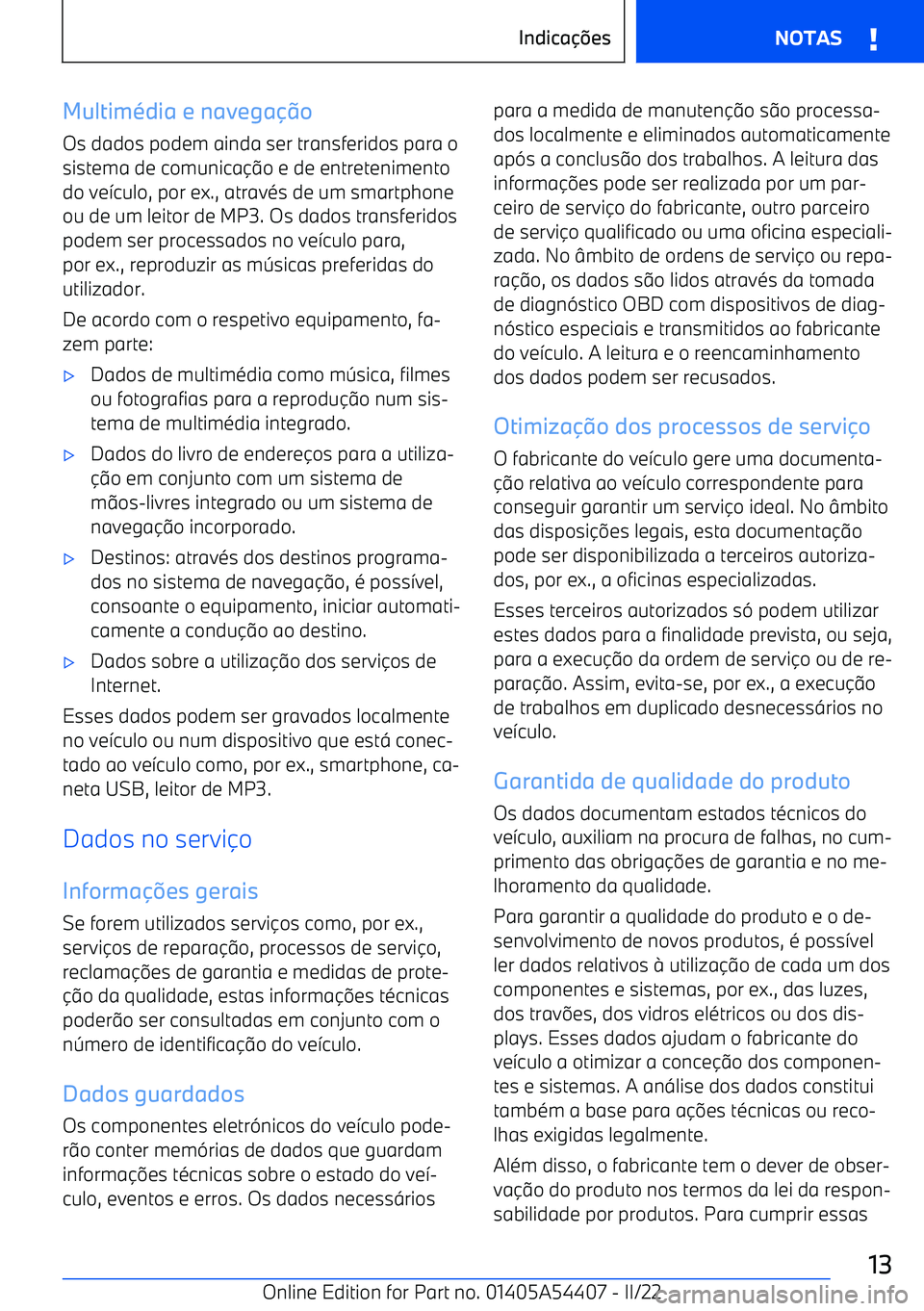 BMW X5 M 2022  Manual do condutor (in Portuguese) Multim