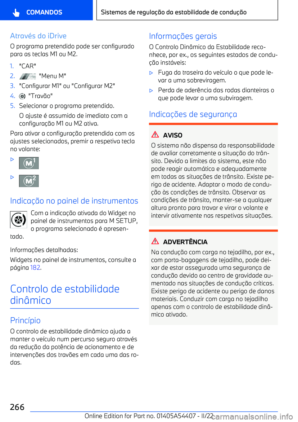 BMW X5 M 2022  Manual do condutor (in Portuguese) Atrav