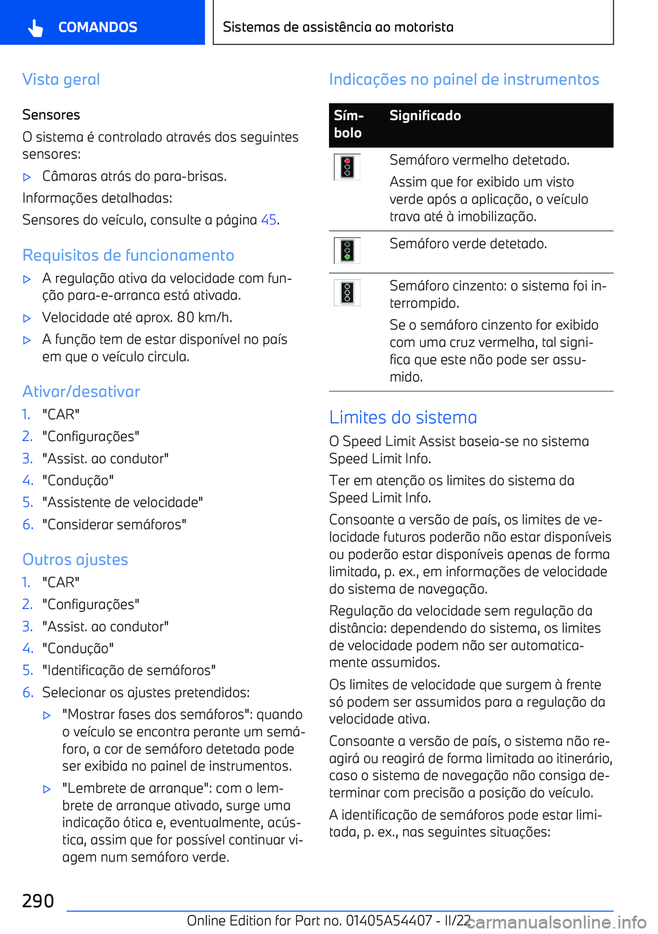 BMW X5 M 2022  Manual do condutor (in Portuguese) Vista geral
Sensores
O sistema é controlado através dos seguintes
sensores:
