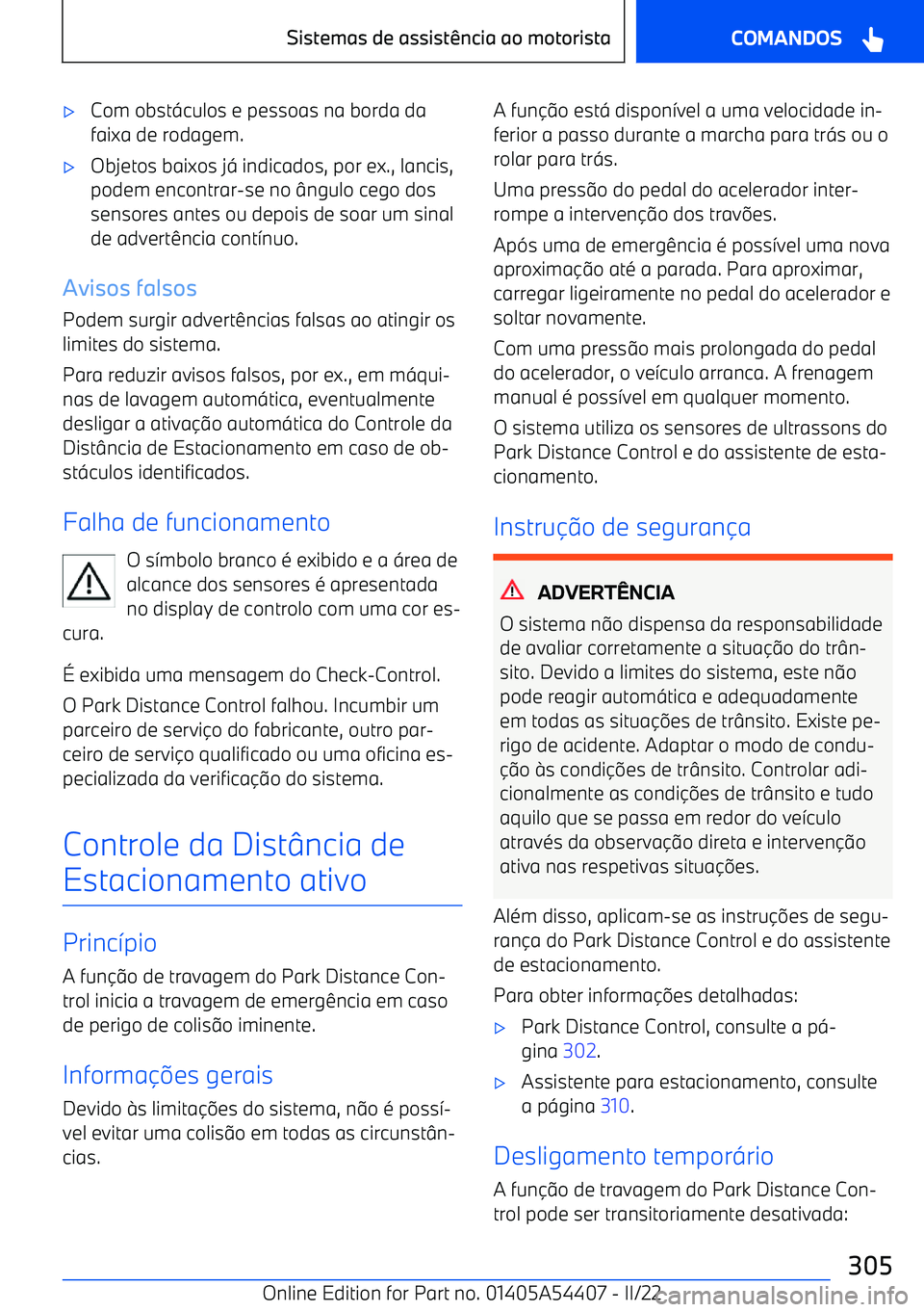 BMW X5 M 2022  Manual do condutor (in Portuguese) 