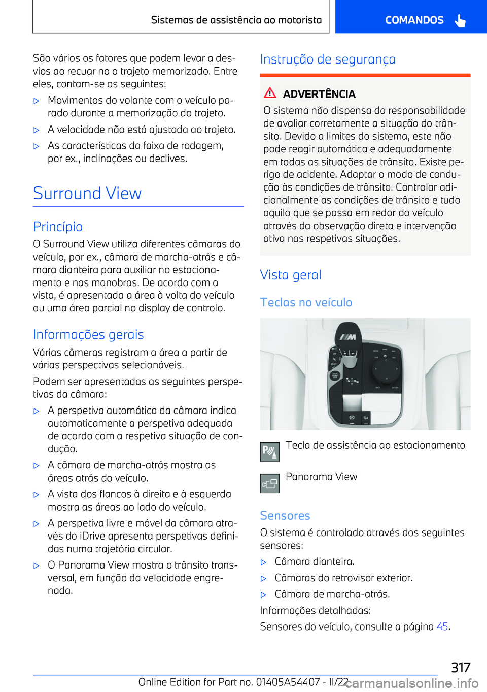 BMW X5 M 2022  Manual do condutor (in Portuguese) So v