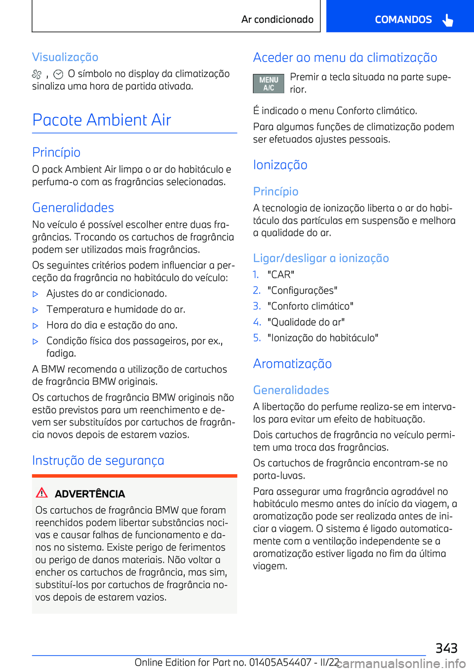 BMW X5 M 2022  Manual do condutor (in Portuguese) Visualiza