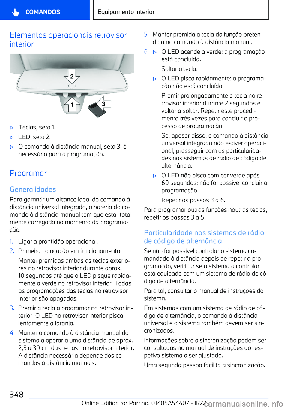 BMW X5 M 2022  Manual do condutor (in Portuguese) Elementos operacionais retrovisor
interior