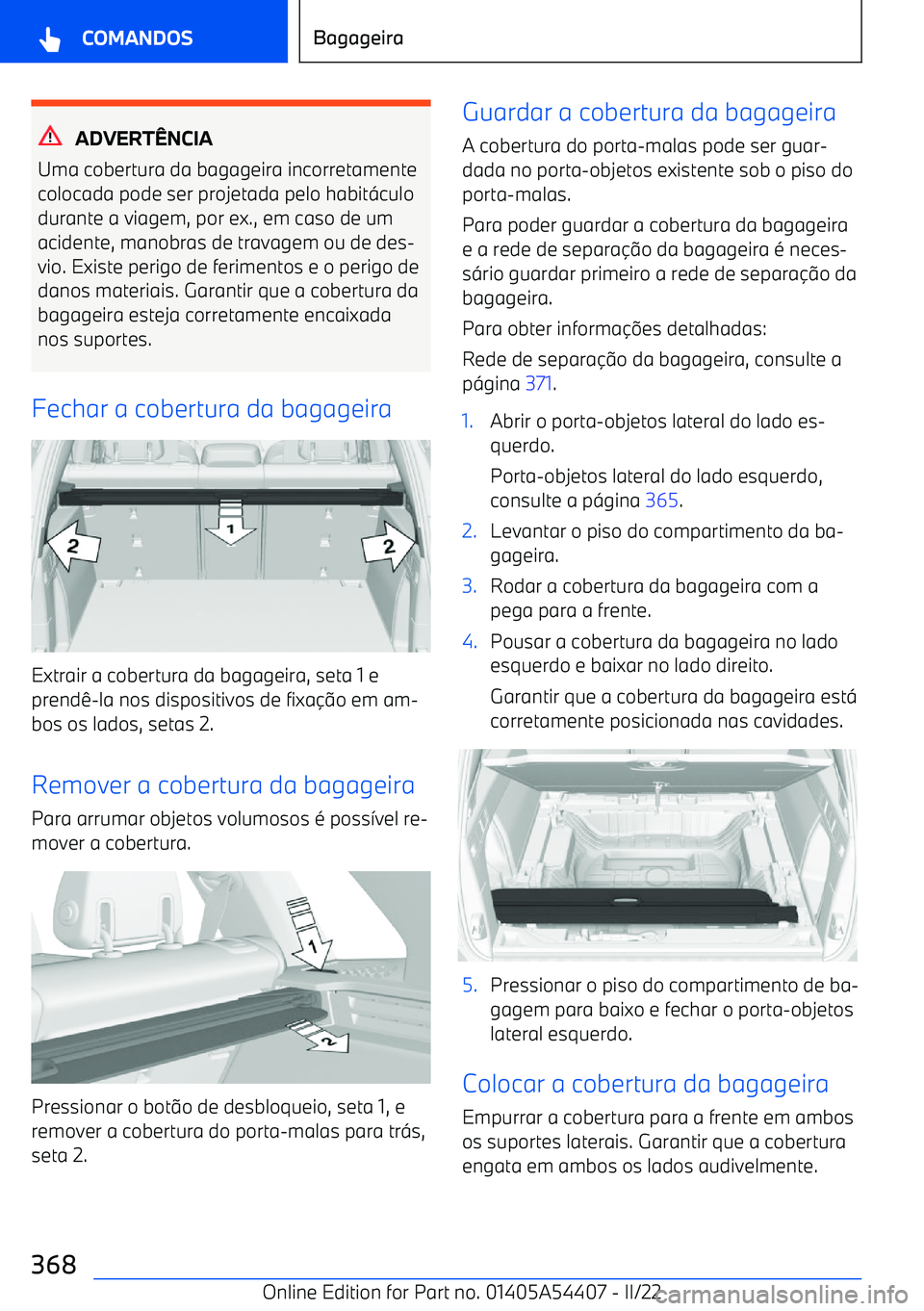 BMW X5 M 2022  Manual do condutor (in Portuguese) ADVERT