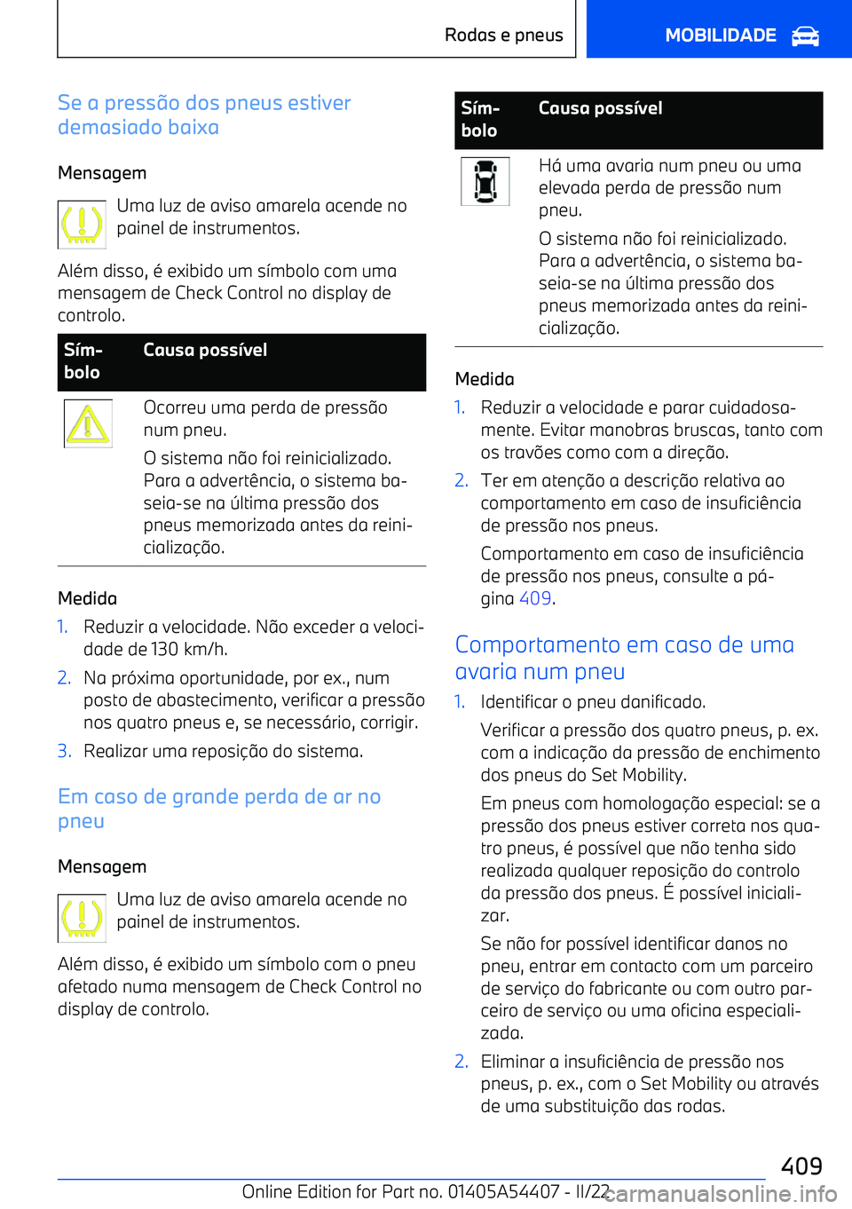BMW X5 M 2022  Manual do condutor (in Portuguese) Se a press