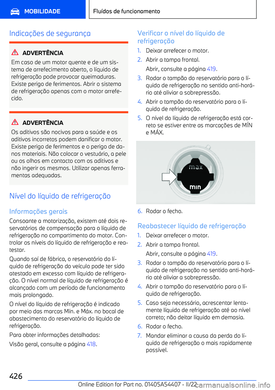 BMW X5 M 2022  Manual do condutor (in Portuguese) Indica
es de seguran a
ADVERT