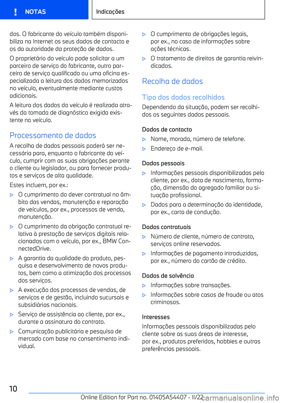 BMW X5 M 2022  Manual do condutor (in Portuguese) dos. O fabricante do ve