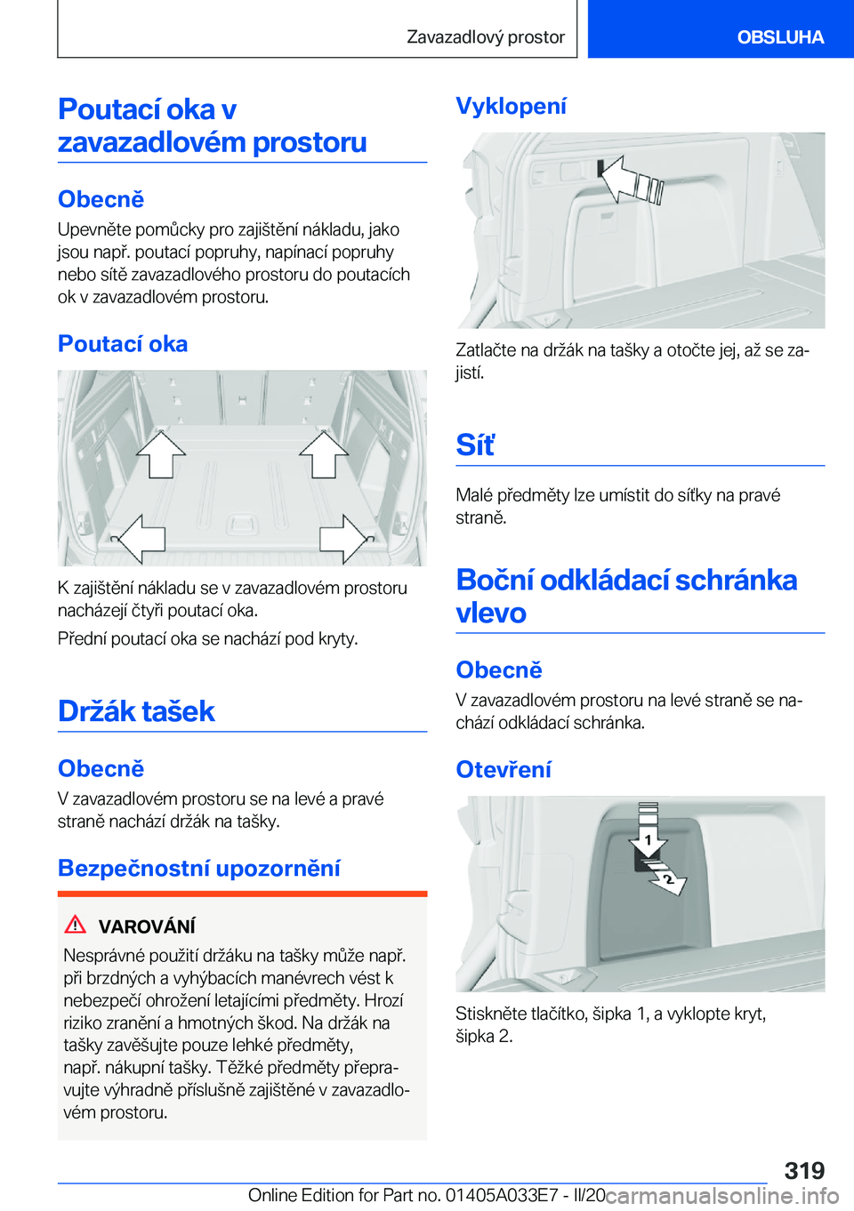BMW X5 M 2020  Návod na použití (in Czech) �P�o�u�t�a�c�