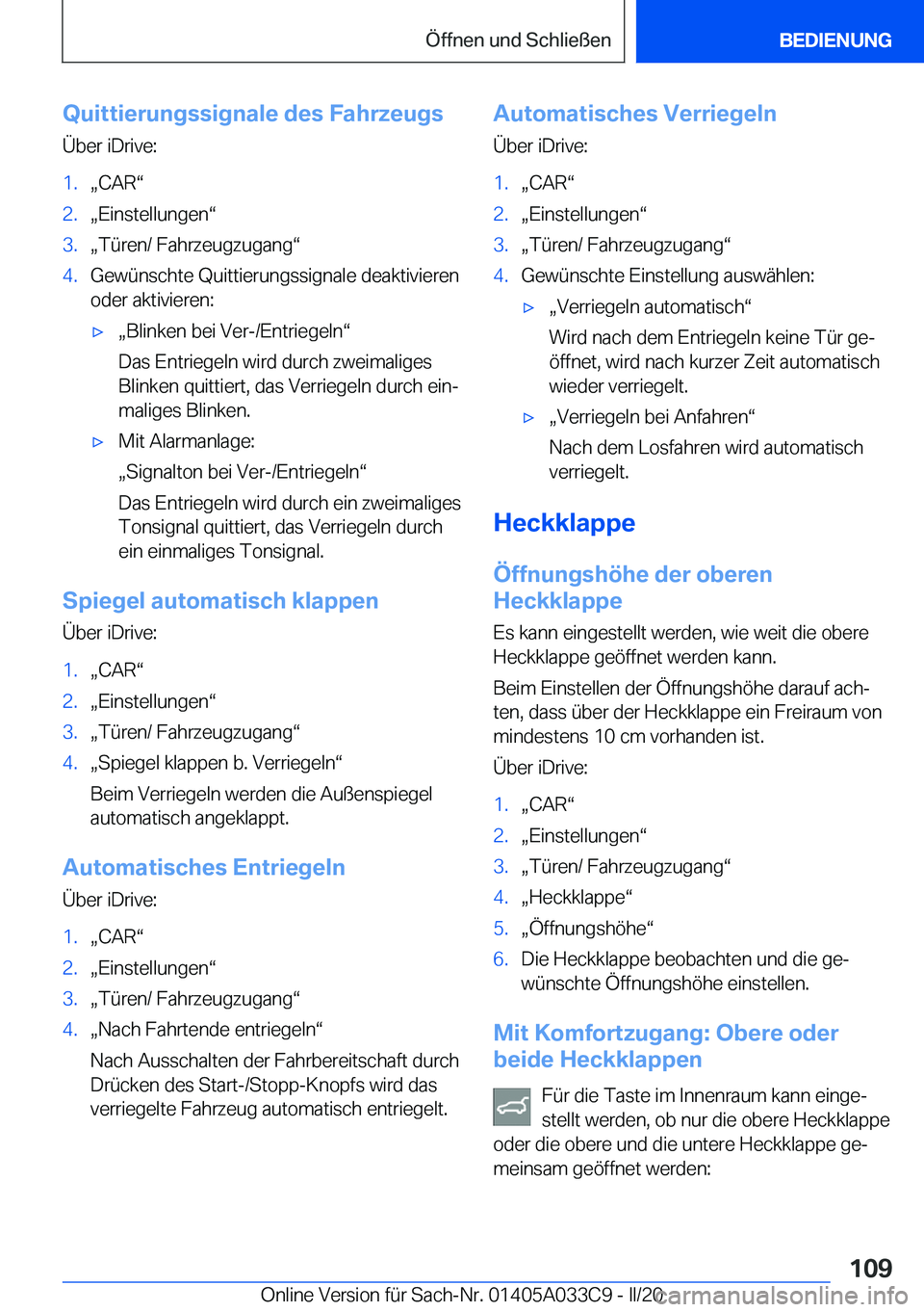 BMW X5 M 2020  Betriebsanleitungen (in German) �Q�u�i�t�t�i�e�r�u�n�g�s�s�i�g�n�a�l�e��d�e�s��F�a�h�r�z�e�u�g�s�