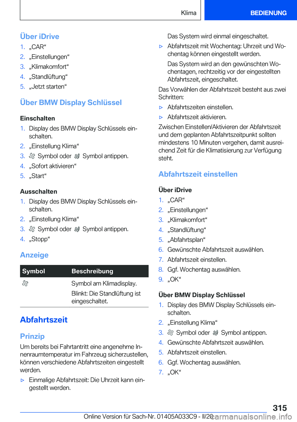 BMW X5 M 2020  Betriebsanleitungen (in German) �