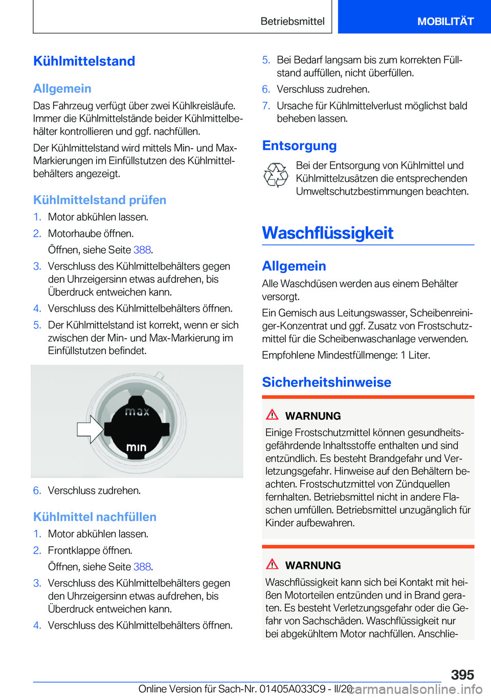 BMW X5 M 2020  Betriebsanleitungen (in German) �K�