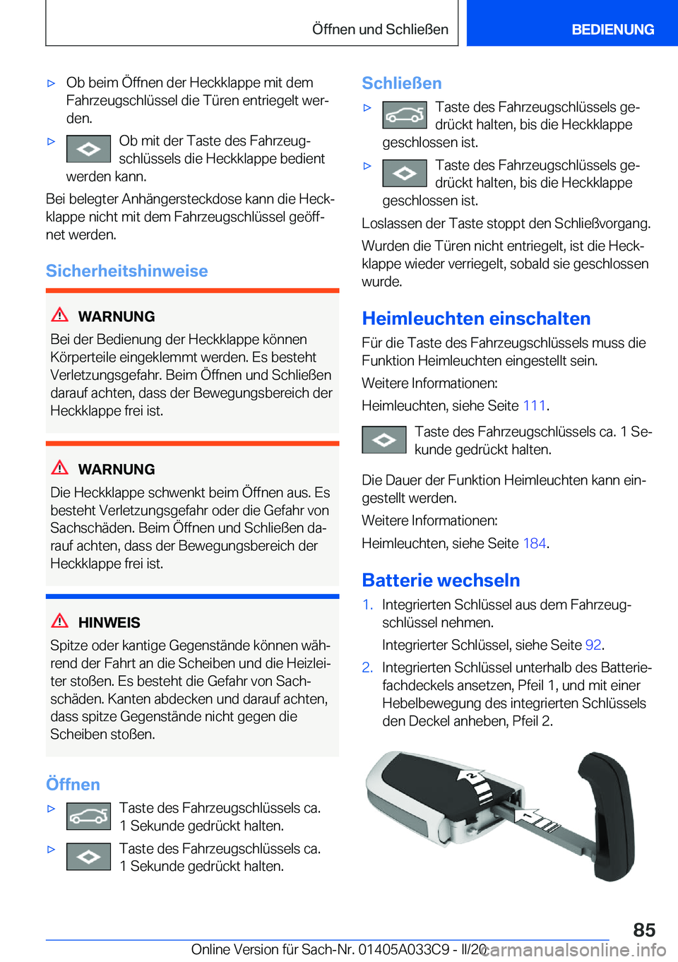 BMW X5 M 2020  Betriebsanleitungen (in German) 'x�O�b��b�e�i�m��