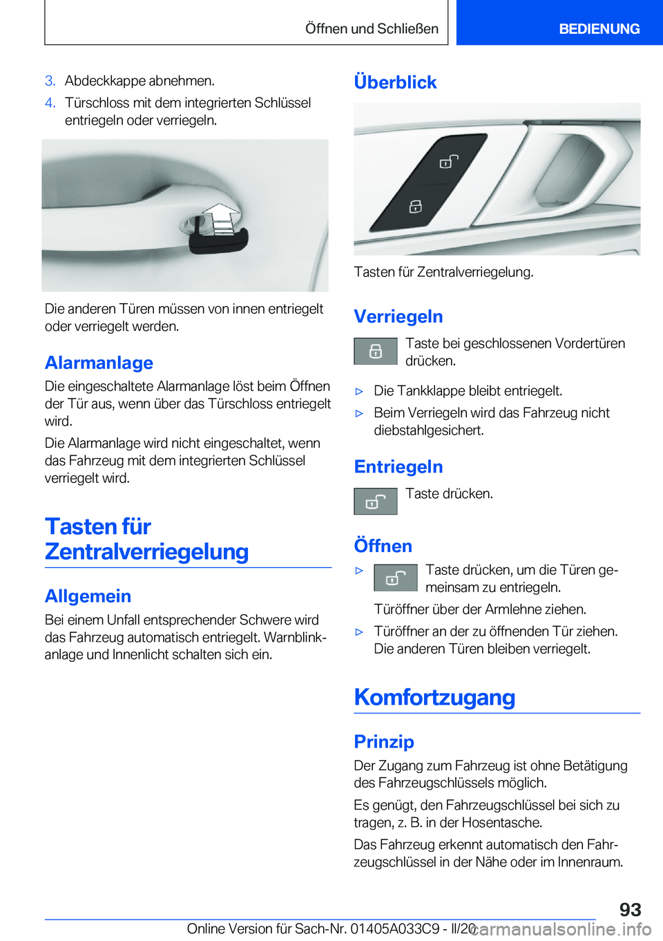 BMW X5 M 2020  Betriebsanleitungen (in German) �3�.�A�b�d�e�c�k�k�a�p�p�e��a�b�n�e�h�m�e�n�.�4�.�T�