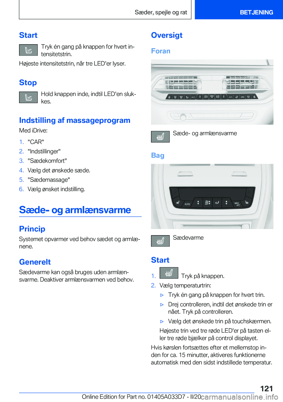 BMW X5 M 2020  InstruktionsbØger (in Danish) �S�t�a�r�t�T�r�y�k��