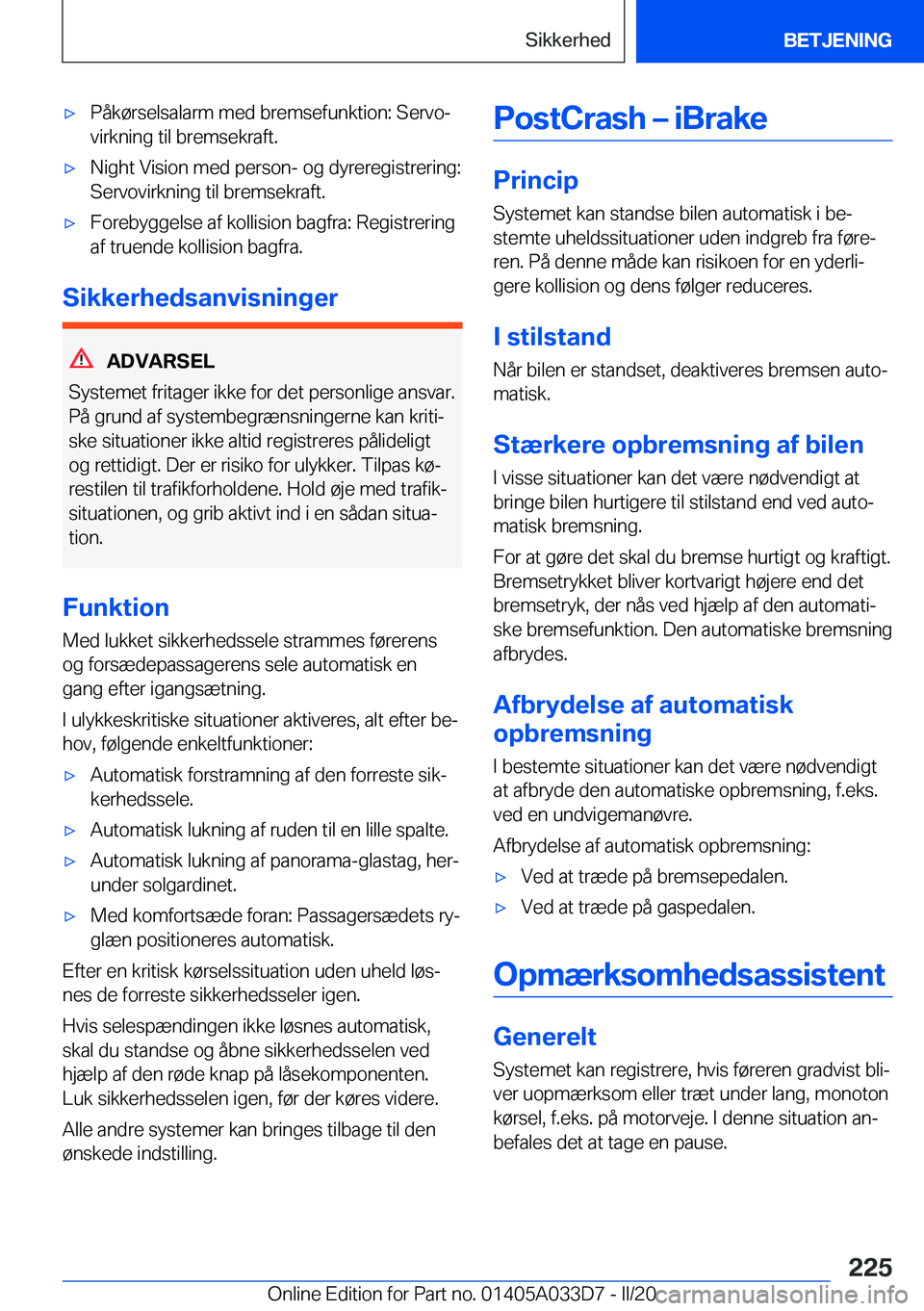 BMW X5 M 2020  InstruktionsbØger (in Danish) 'x�P�å�k�