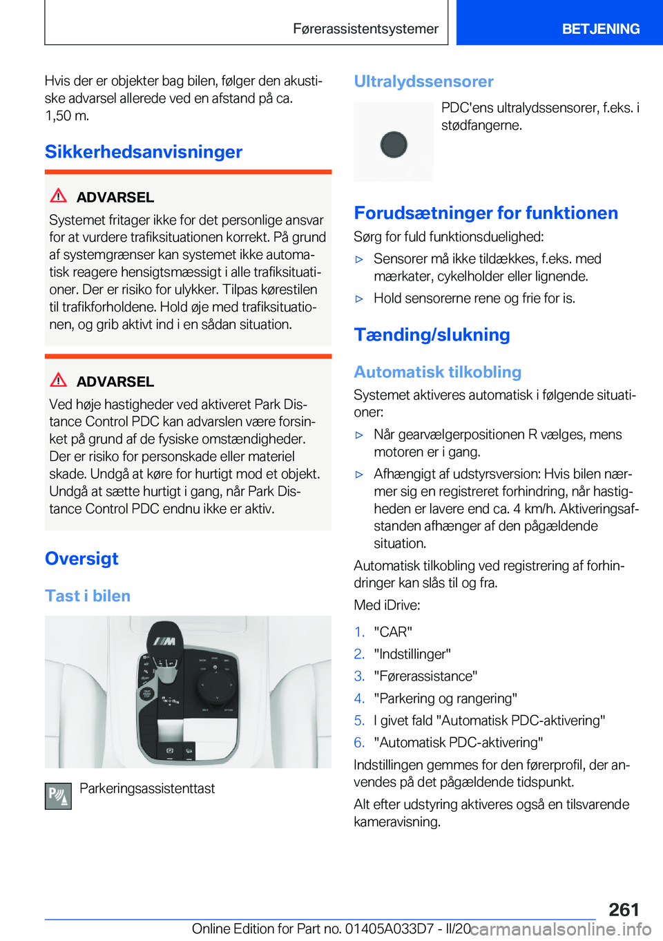 BMW X5 M 2020  InstruktionsbØger (in Danish) �H�v�i�s��d�e�r��e�r��o�b�j�e�k�t�e�r��b�a�g��b�i�l�e�n�,��f�