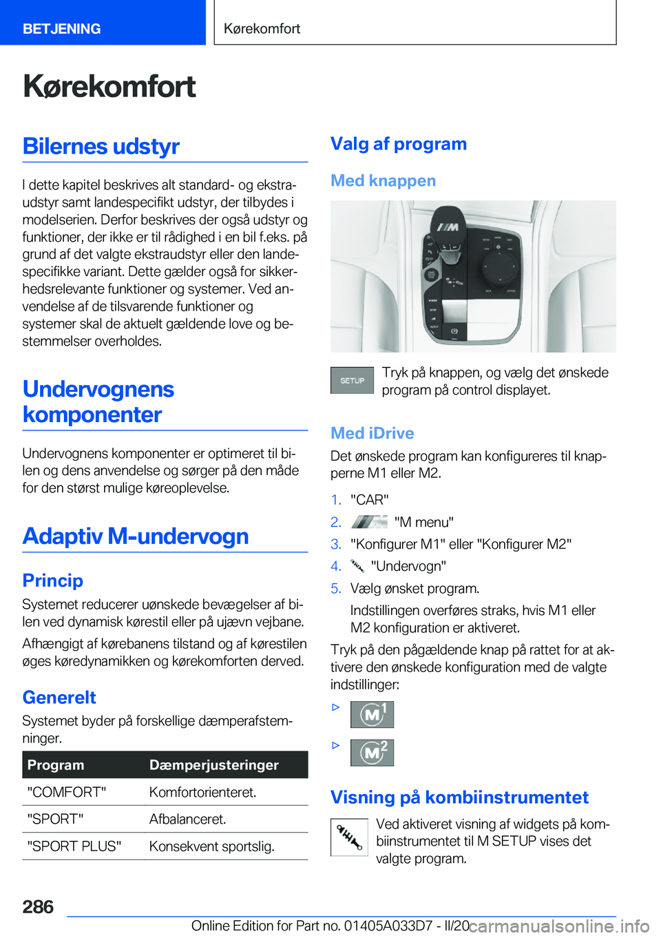 BMW X5 M 2020  InstruktionsbØger (in Danish) �K�