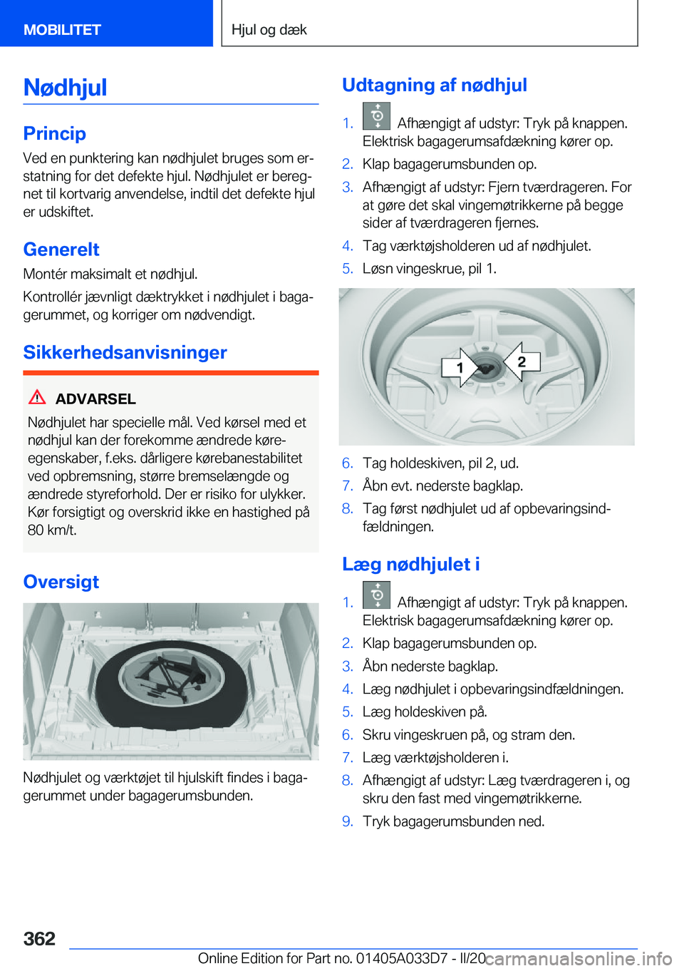 BMW X5 M 2020  InstruktionsbØger (in Danish) �N�