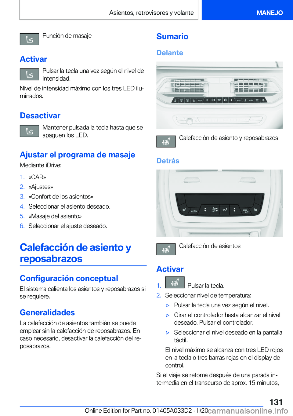 BMW X5 M 2020  Manuales de Empleo (in Spanish) �F�u�n�c�i�