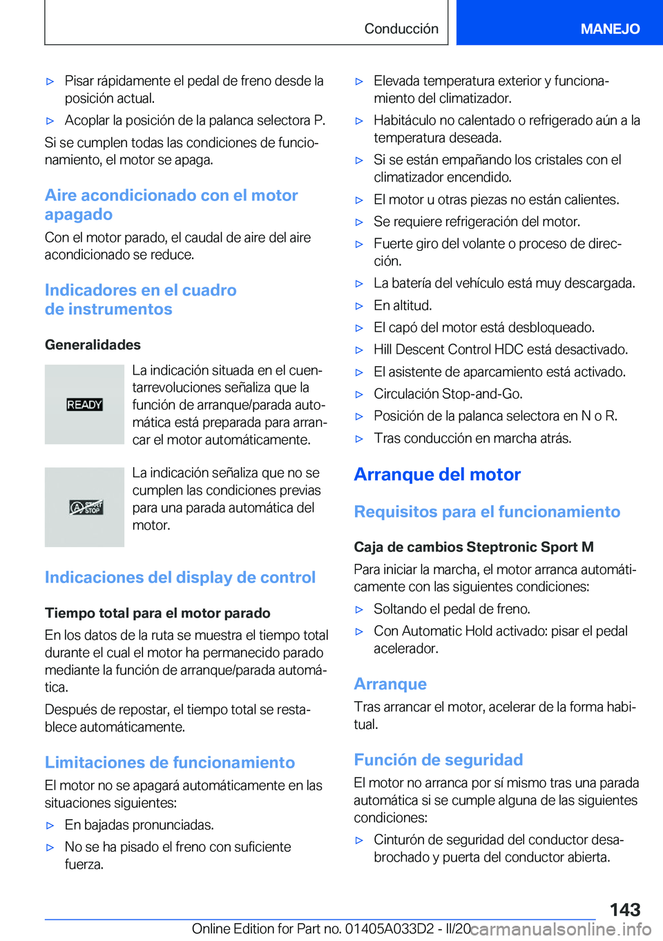 BMW X5 M 2020  Manuales de Empleo (in Spanish) 'x�P�i�s�a�r��r�