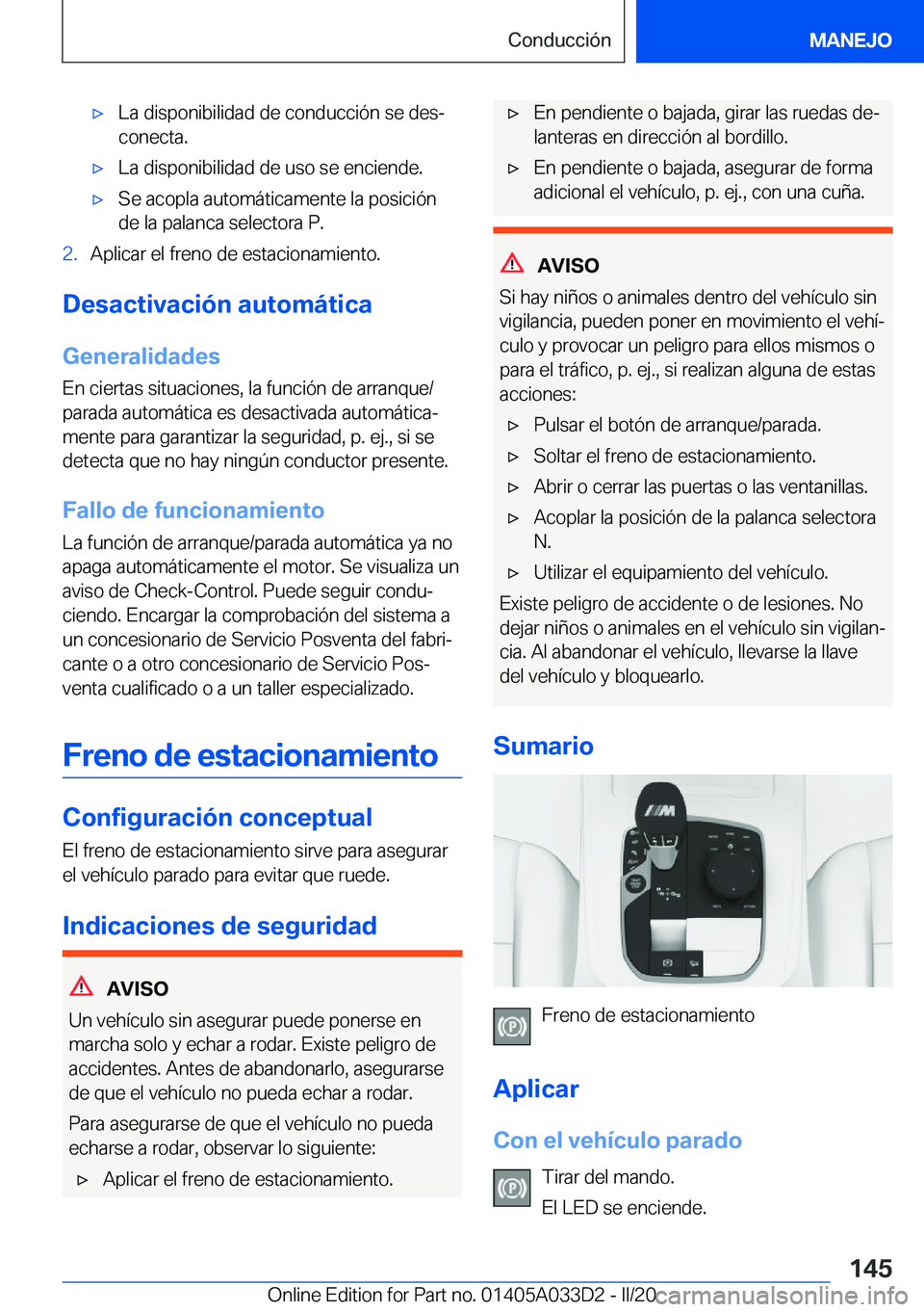 BMW X5 M 2020  Manuales de Empleo (in Spanish) 'x�L�a��d�i�s�p�o�n�i�b�i�l�i�d�a�d��d�e��c�o�n�d�u�c�c�i�