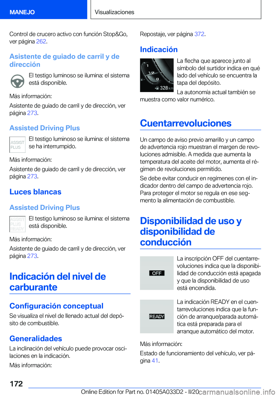 BMW X5 M 2020  Manuales de Empleo (in Spanish) �C�o�n�t�r�o�l��d�e��c�r�u�c�e�r�o��a�c�t�i�v�o��c�o�n��f�u�n�c�i�