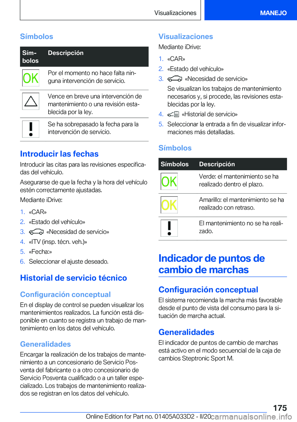 BMW X5 M 2020  Manuales de Empleo (in Spanish) �S�