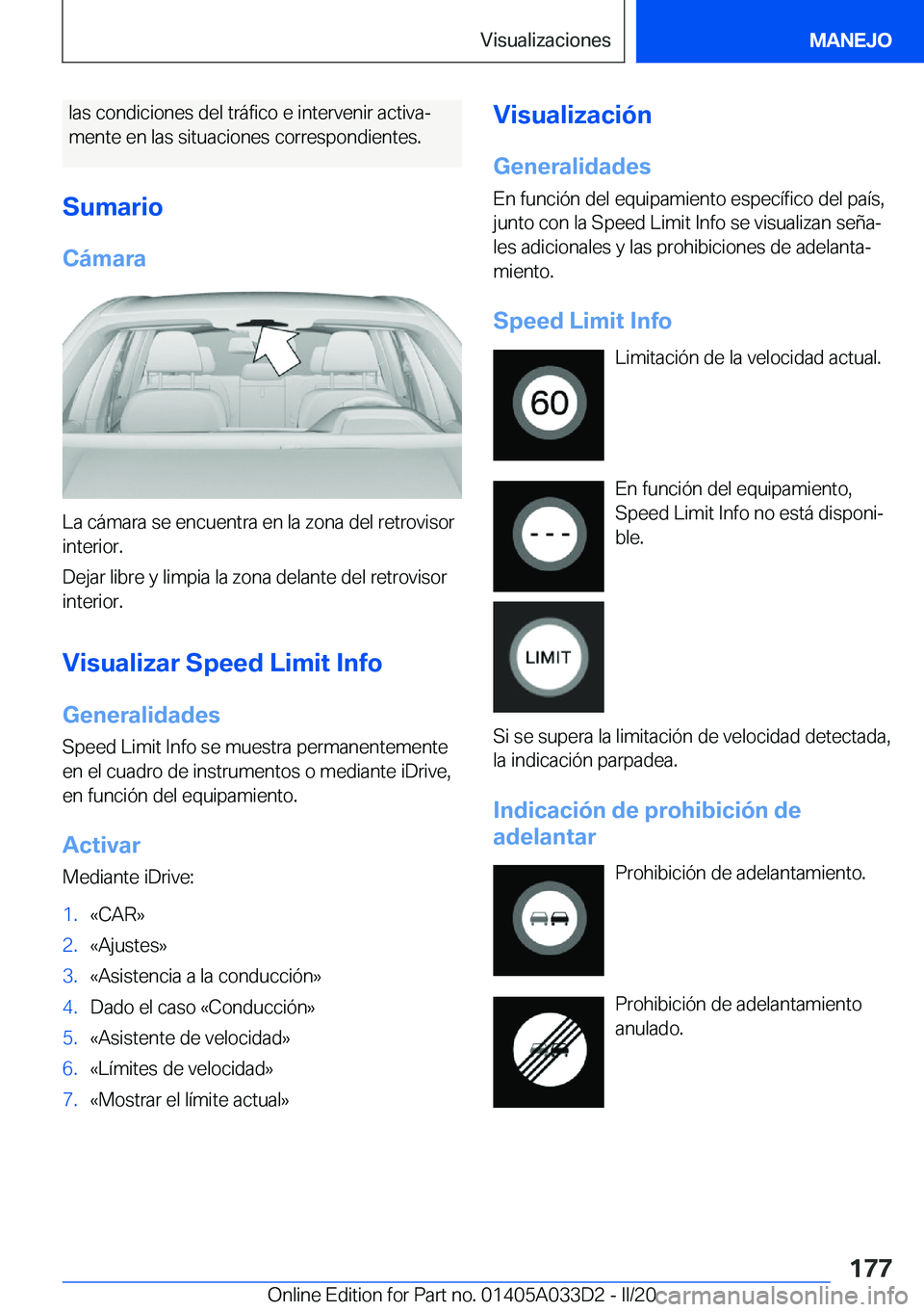 BMW X5 M 2020  Manuales de Empleo (in Spanish) �l�a�s��c�o�n�d�i�c�i�o�n�e�s��d�e�l��t�r�