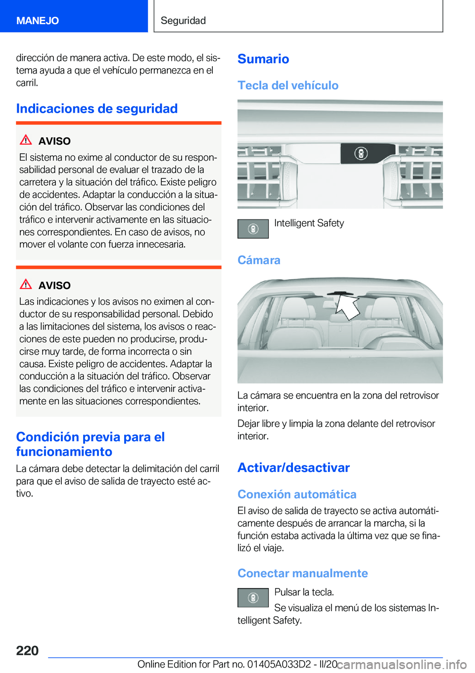 BMW X5 M 2020  Manuales de Empleo (in Spanish) �d�i�r�e�c�c�i�