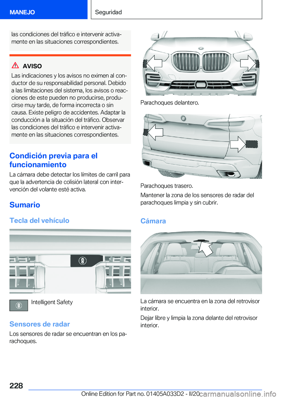 BMW X5 M 2020  Manuales de Empleo (in Spanish) �l�a�s��c�o�n�d�i�c�i�o�n�e�s��d�e�l��t�r�