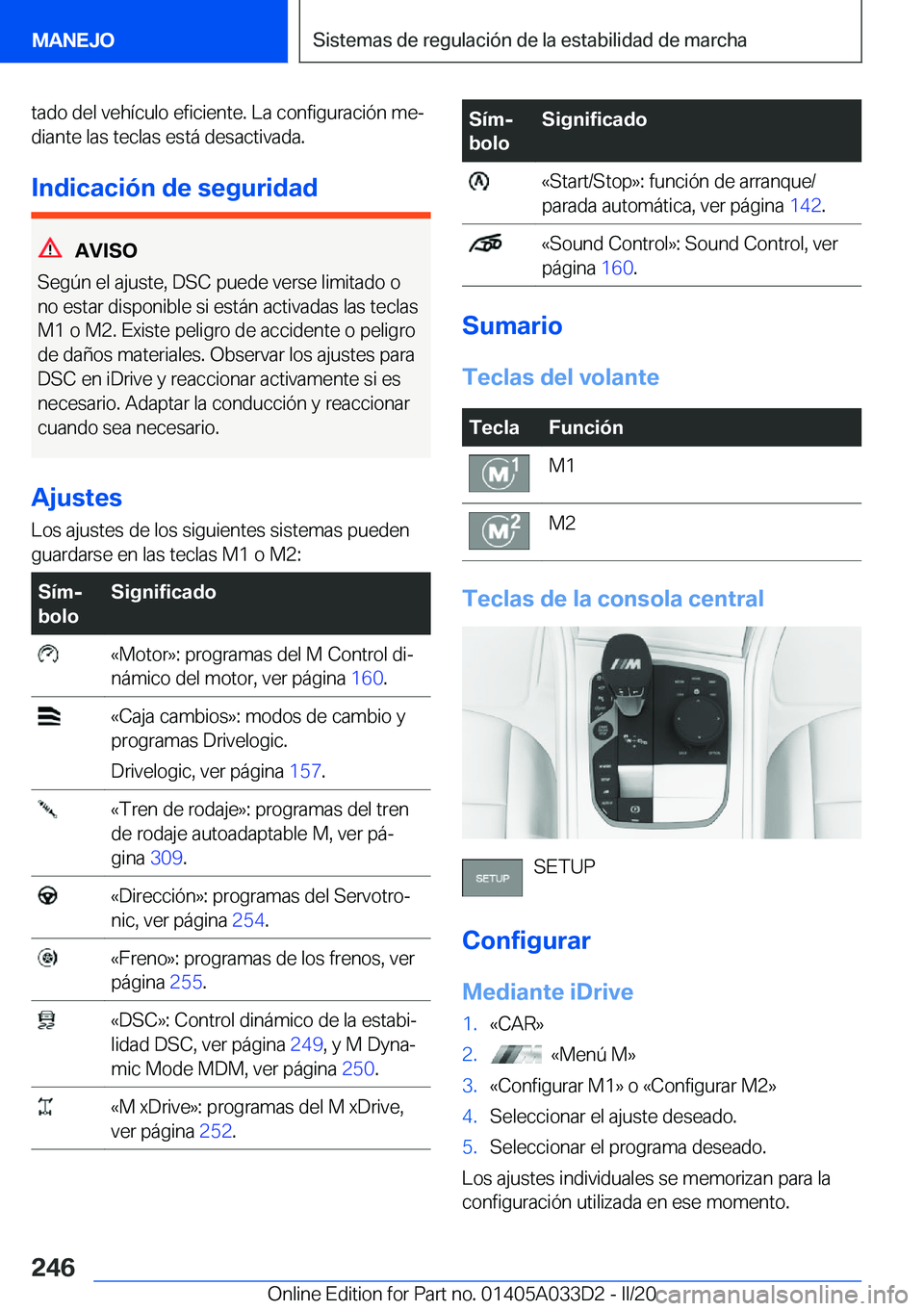 BMW X5 M 2020  Manuales de Empleo (in Spanish) �t�a�d�o��d�e�l��v�e�h�