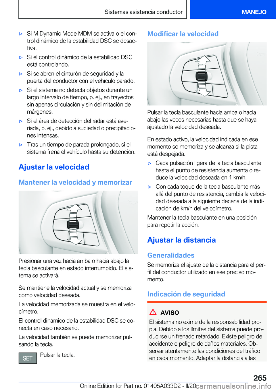 BMW X5 M 2020  Manuales de Empleo (in Spanish) 'x�S�i��M��D�y�n�a�m�i�c��M�o�d�e��M�D�M��s�e��a�c�t�i�v�a��o��e�l��c�o�nª
�t�r�o�l��d�i�n�