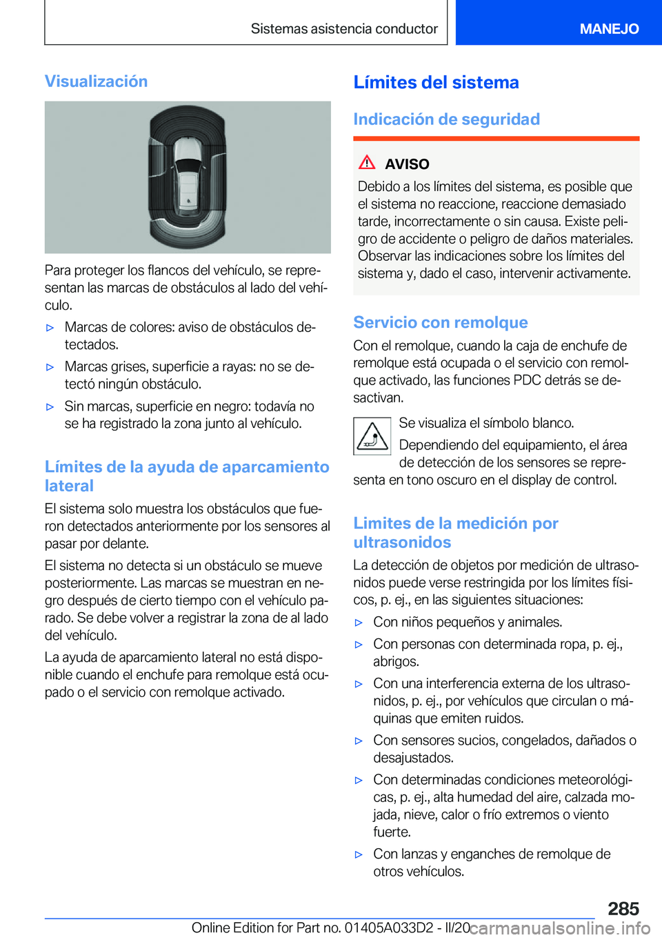 BMW X5 M 2020  Manuales de Empleo (in Spanish) �V�i�s�u�a�l�i�z�a�c�i�