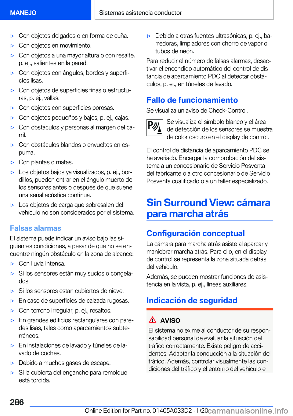 BMW X5 M 2020  Manuales de Empleo (in Spanish) 'x�C�o�n��o�b�j�e�t�o�s��d�e�l�g�a�d�o�s��o��e�n��f�o�r�m�a��d�e��c�u�