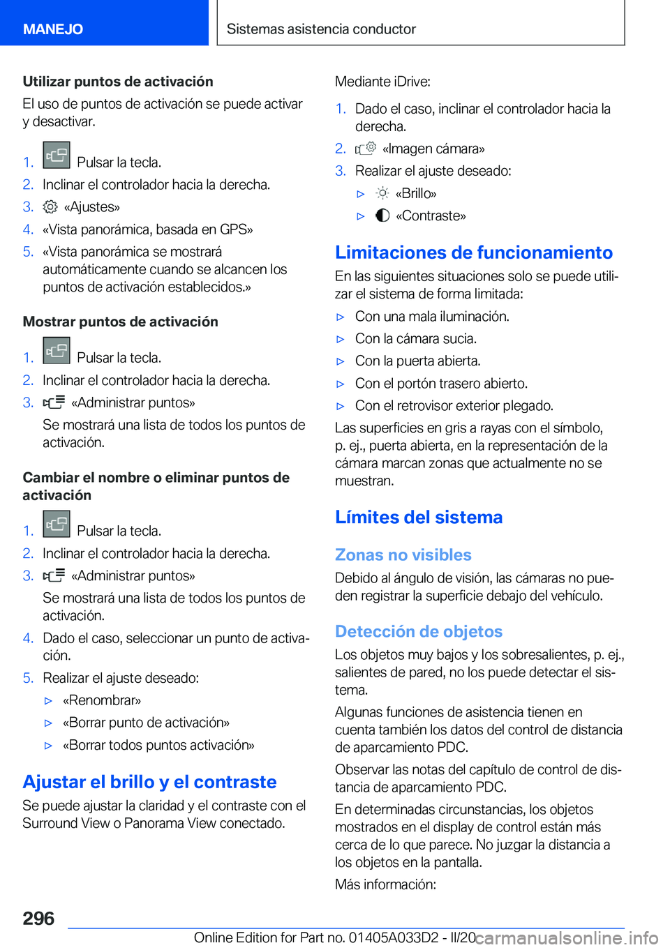 BMW X5 M 2020  Manuales de Empleo (in Spanish) �U�t�i�l�i�z�a�r��p�u�n�t�o�s��d�e��a�c�t�i�v�a�c�i�