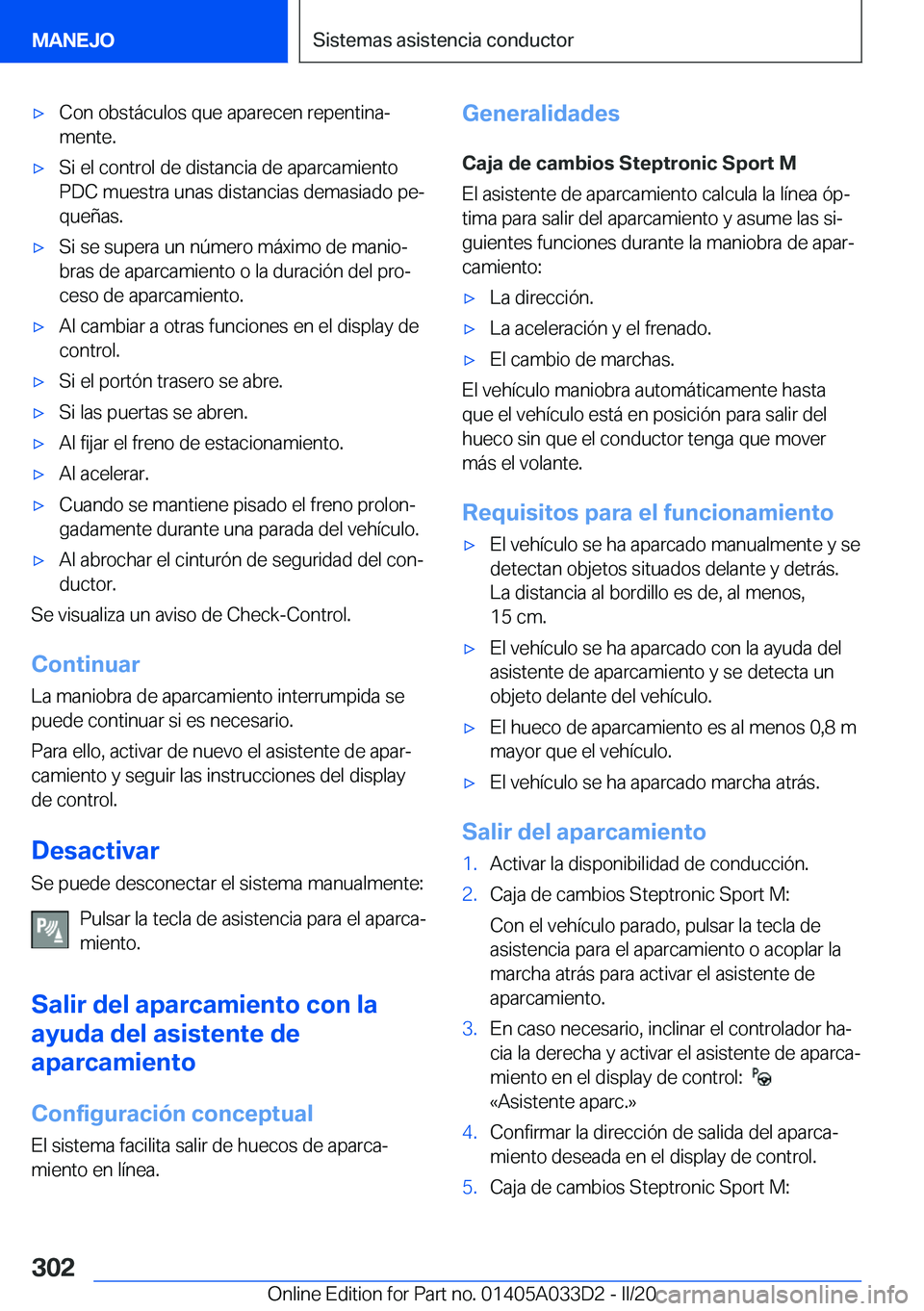 BMW X5 M 2020  Manuales de Empleo (in Spanish) 'x�C�o�n��o�b�s�t�