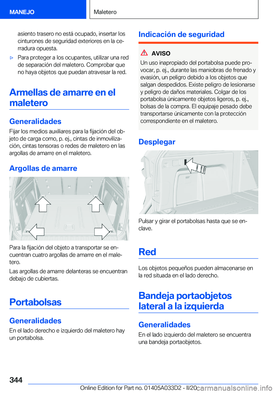 BMW X5 M 2020  Manuales de Empleo (in Spanish) �a�s�i�e�n�t�o��t�r�a�s�e�r�o��n�o��e�s�t�