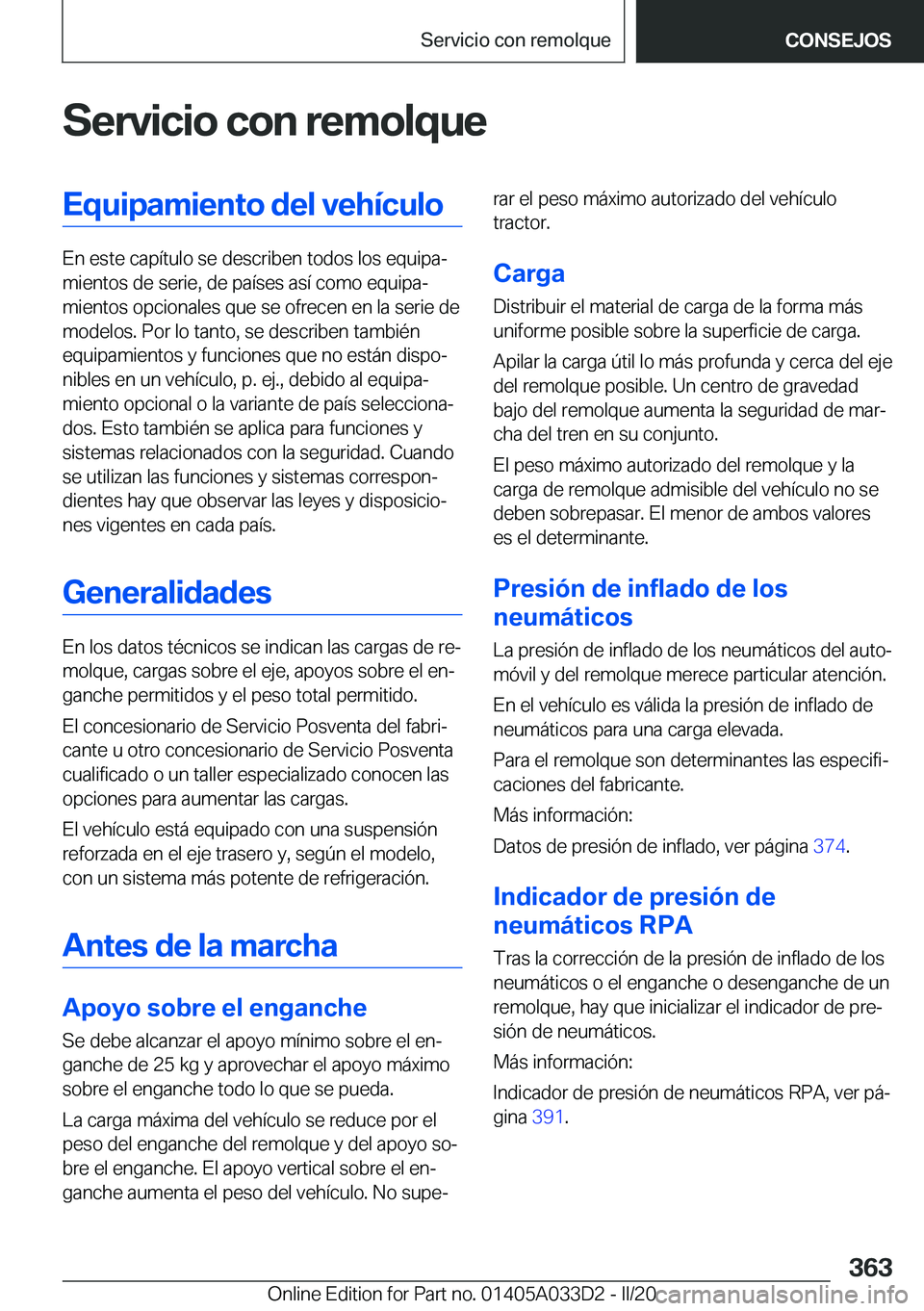 BMW X5 M 2020  Manuales de Empleo (in Spanish) �S�e�r�v�i�c�i�o��c�o�n��r�e�m�o�l�q�u�e�E�q�u�i�p�a�m�i�e�n�t�o��d�e�l��v�e�h�