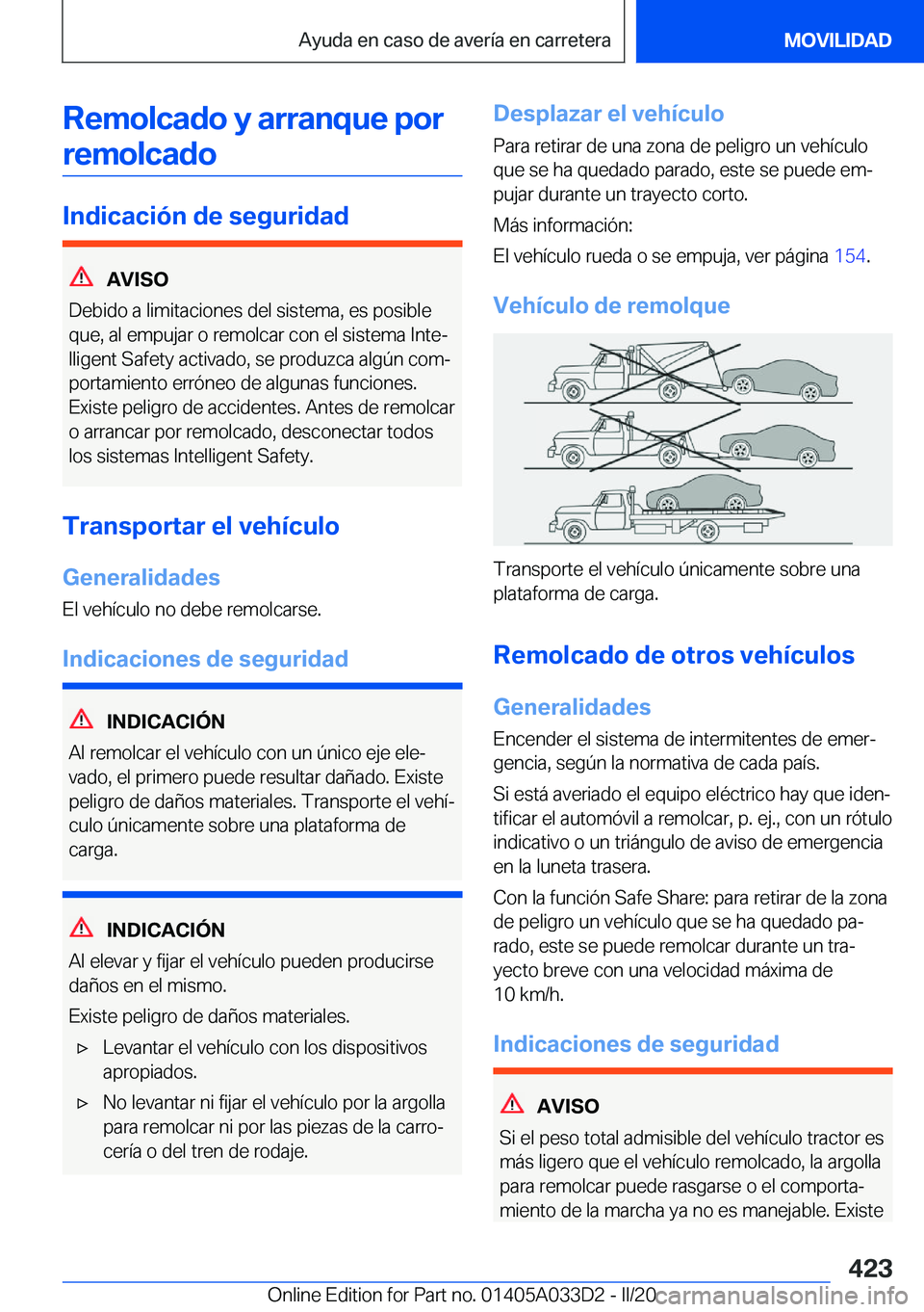 BMW X5 M 2020  Manuales de Empleo (in Spanish) �R�e�m�o�l�c�a�d�o��y��a�r�r�a�n�q�u�e��p�o�r�r�e�m�o�l�c�a�d�o
�I�n�d�i�c�a�c�i�