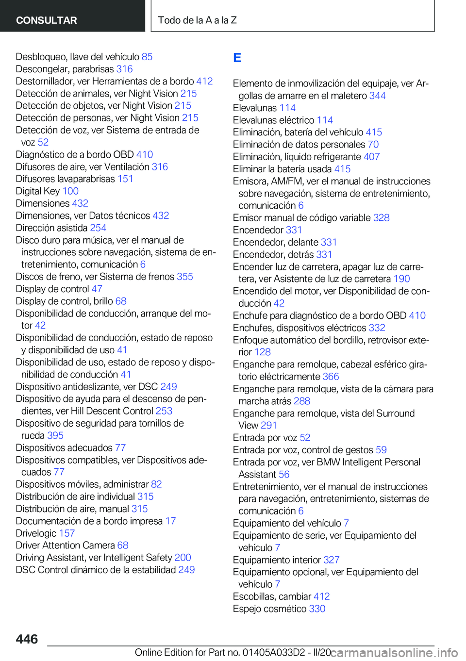 BMW X5 M 2020  Manuales de Empleo (in Spanish) �D�e�s�b�l�o�q�u�e�o�,��l�l�a�v�e��d�e�l��v�e�h�