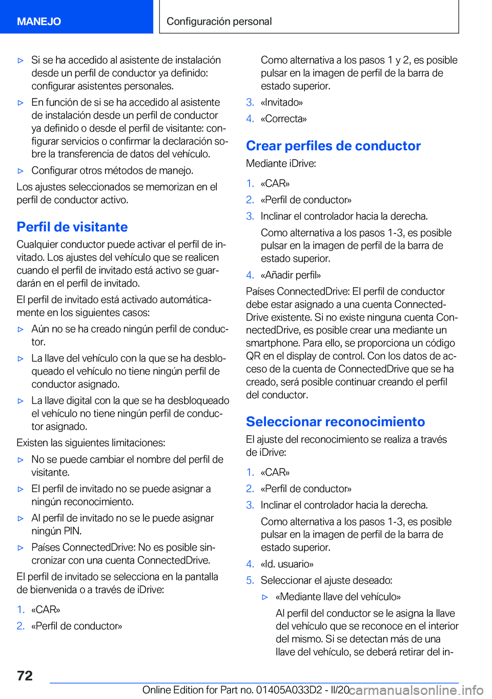 BMW X5 M 2020  Manuales de Empleo (in Spanish) 'x�S�i��s�e��h�a��a�c�c�e�d�i�d�o��a�l��a�s�i�s�t�e�n�t�e��d�e��i�n�s�t�a�l�a�c�i�