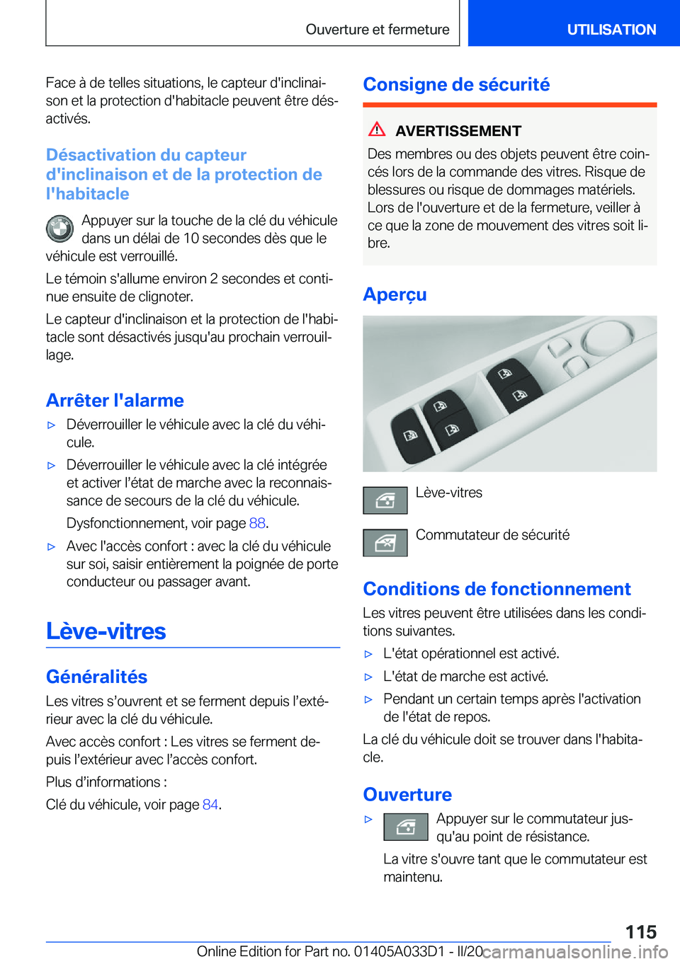 BMW X5 M 2020  Notices Demploi (in French) �F�a�c�e��