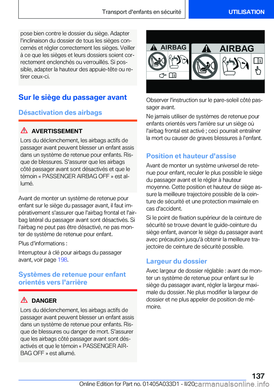 BMW X5 M 2020  Notices Demploi (in French) �p�o�s�e��b�i�e�n��c�o�n�t�r�e��l�e��d�o�s�s�i�e�r��d�u��s�i�è�g�e�.��A�d�a�p�t�e�r�l�'�i�n�c�l�i�n�a�i�s�o�n��d�u��d�o�s�s�i�e�r��d�e��t�o�u�s��l�e�s��s�i�è�g�e�s��c�o�nj �c�e�r�